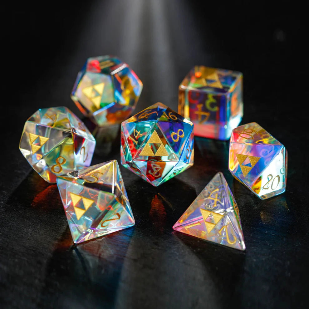 Glass - Multifaceted Fantastic ZELDA DND D&D Dice