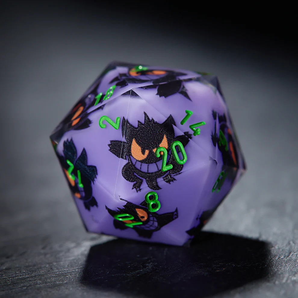 Gengar Purple Resin D&D DnD Dice Set
