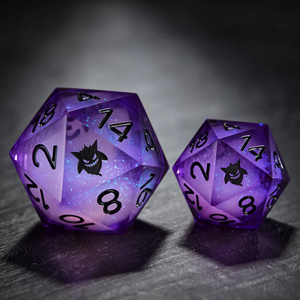 Purple Resin LIQUID CORE Pokemon Gengar DnD D&D Dice