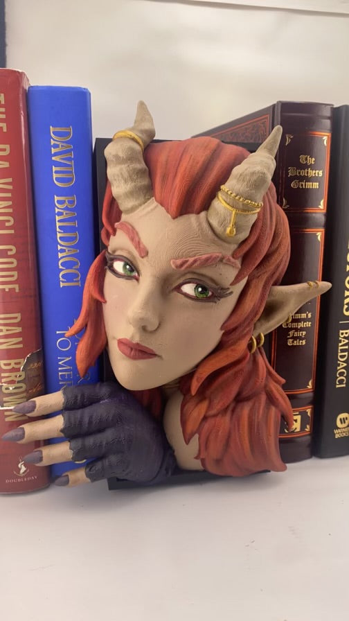 Book Nook - Red Haired Tiefling