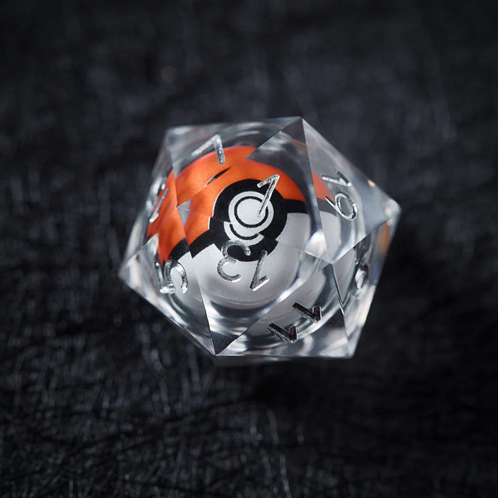 Pokemon Pokeball Resin DND D&D Dice