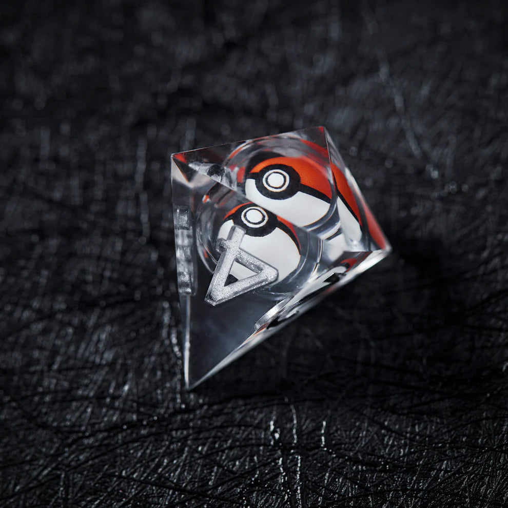 Pokemon Pokeball Resin DND D&D Dice