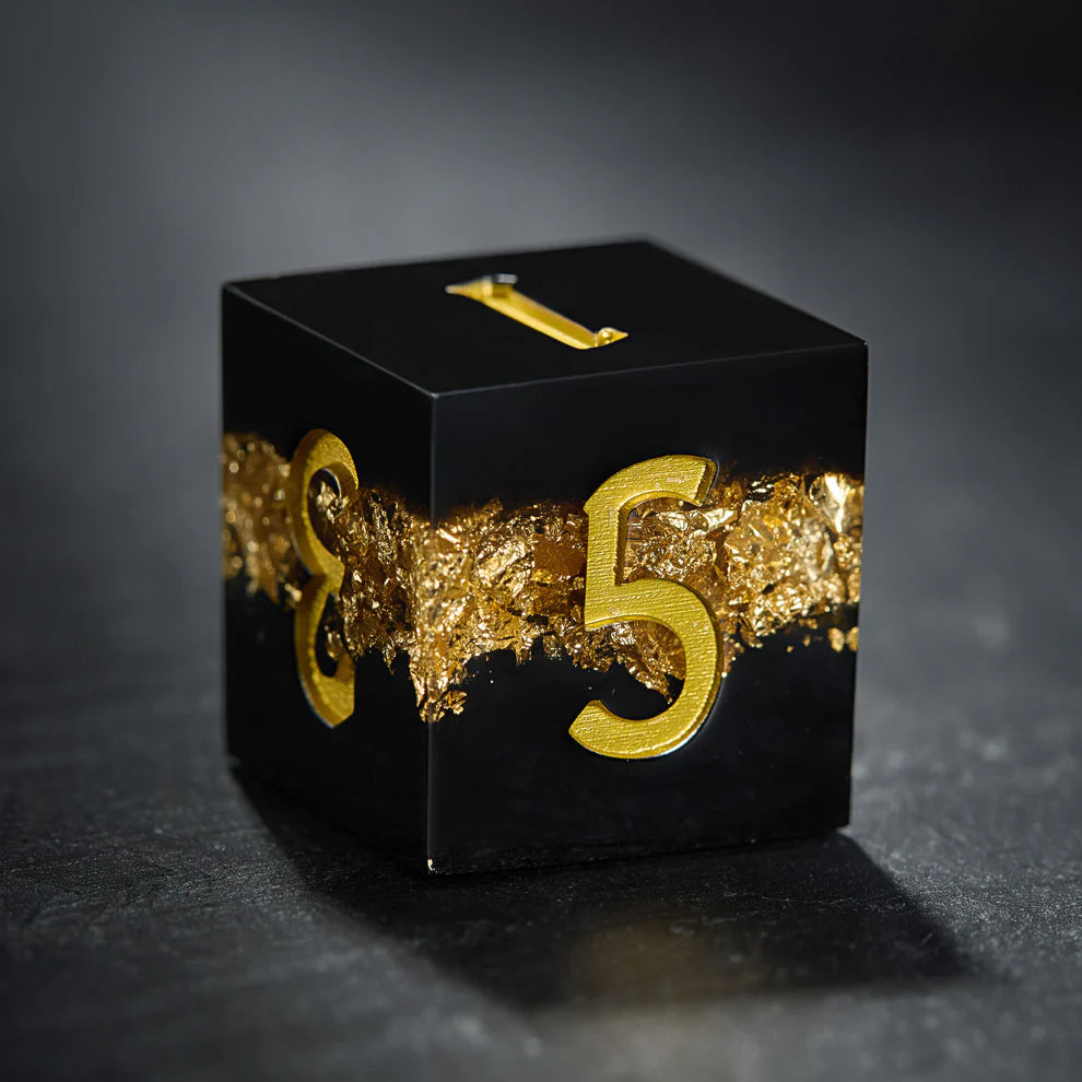 Black Goldleaf Resin Pokemon Pikachu DND Dice