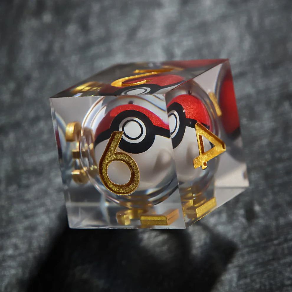 Pokemon Pokeball Resin DND D&D Dice