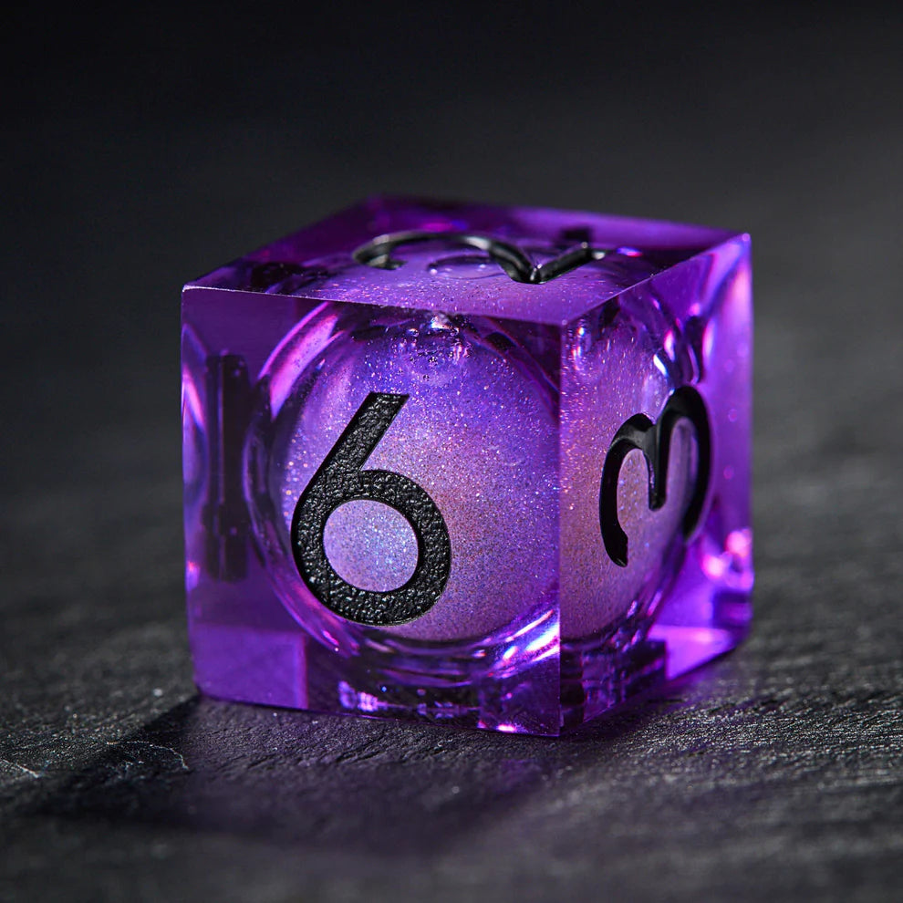 Purple Resin LIQUID CORE Pokemon Gengar DnD D&D Dice