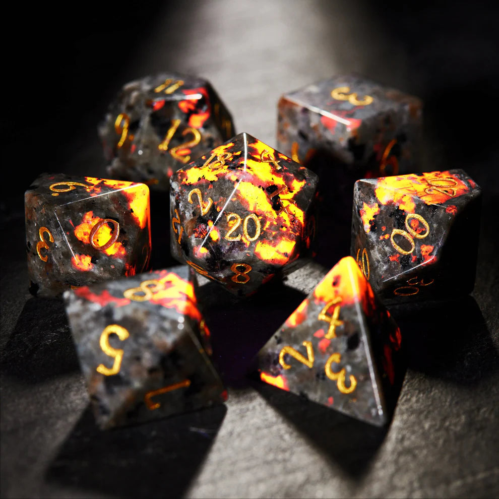 Gemstone UV - Yooperlite UV Reactive Gemstone F Word DnD D&D Dice