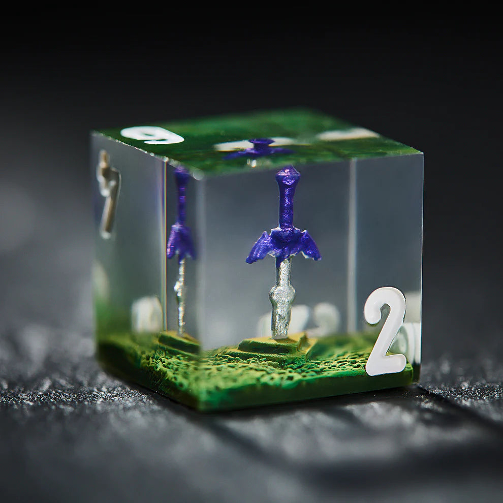 The Legend of Zelda Links Master Sword Resin Dice Set DND D&D