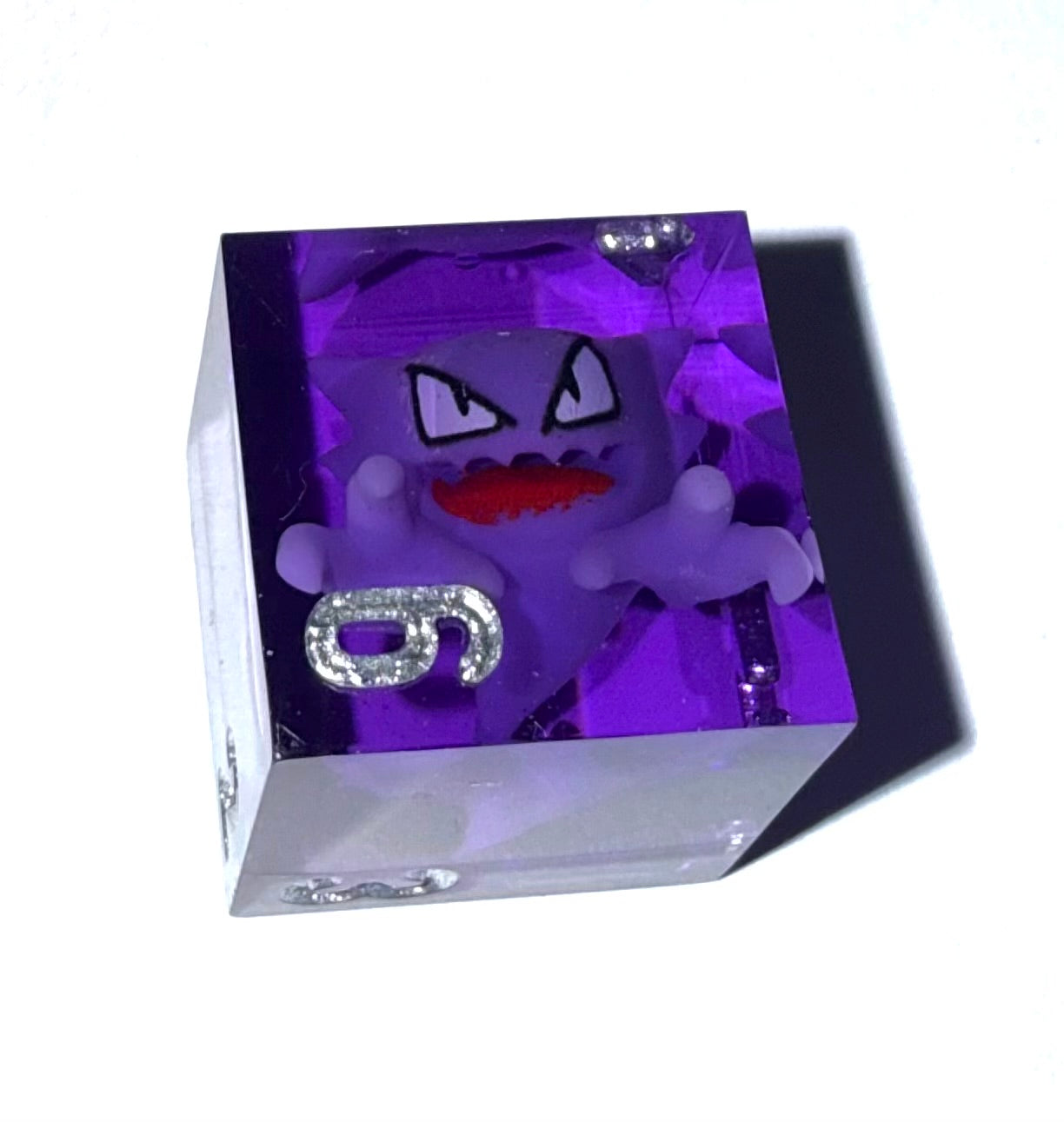 Pokémon Haunter Purple Resin Sharp Edge DnD D&D Dice