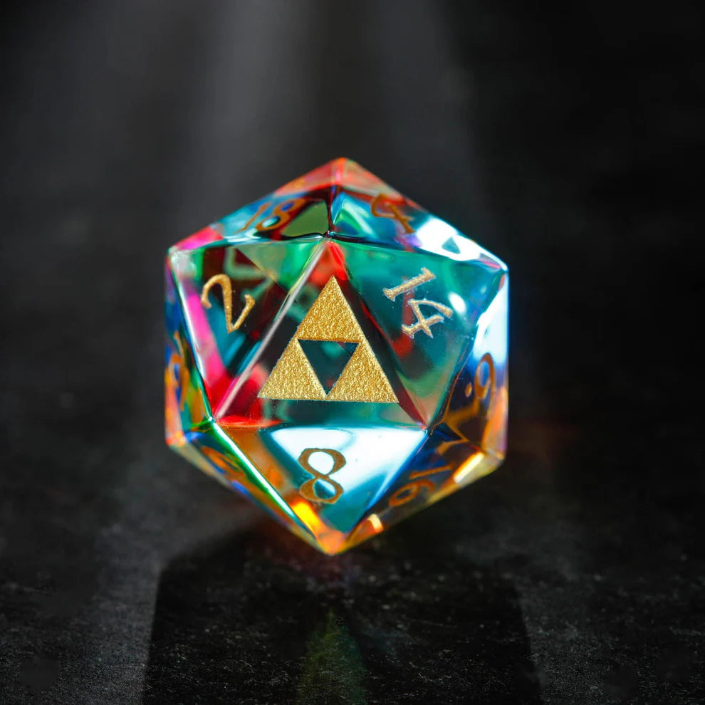 Glass - Multifaceted Fantastic ZELDA  DND D&D Dice