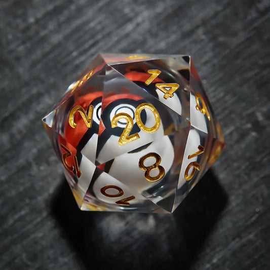 Pokemon Pokeball Resin DND D&D Dice