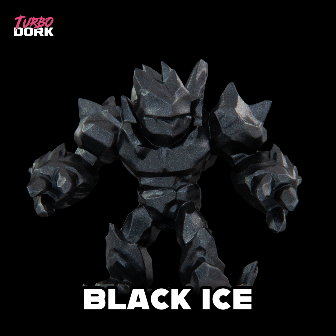 Black ICE Metallic Acrylic Paint 22ml Bottle color swatch