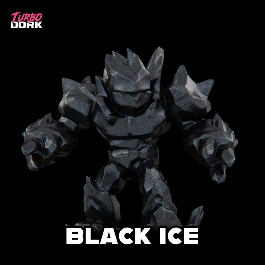 Black ICE Metallic Acrylic Paint 22ml Bottle color swatch