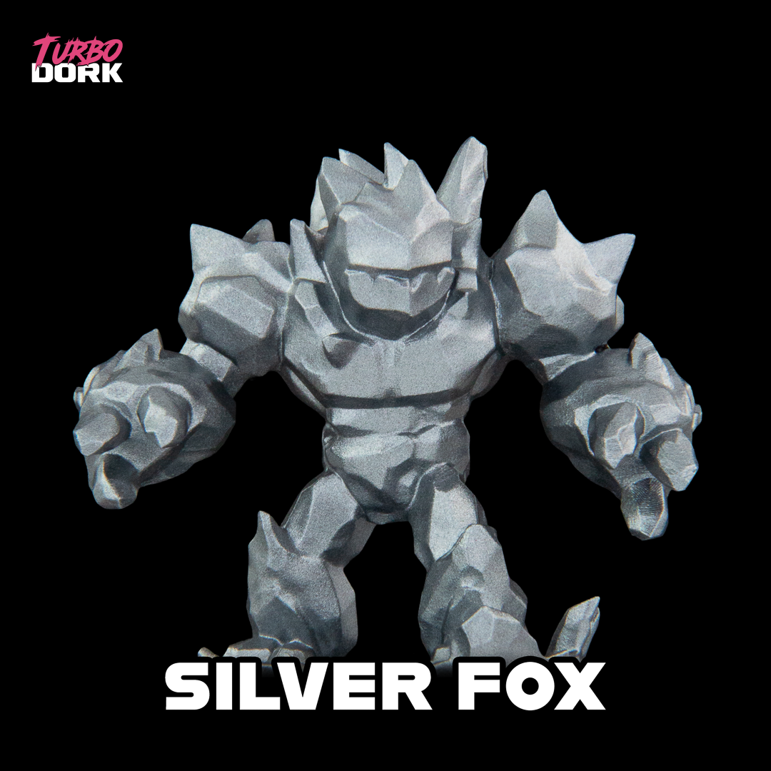 Silver Fox Metallic Acrylic Paint 22ml Bottle color swatch