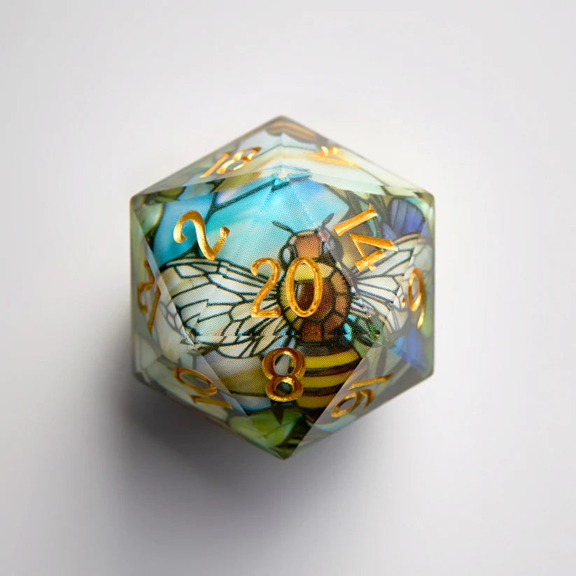 Honeybees and Flowers Resin DnD D&D Dice