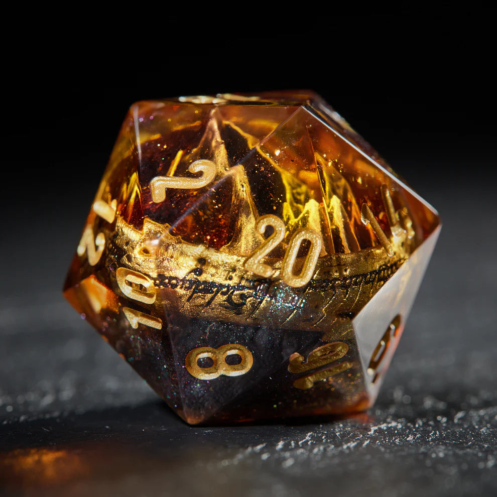 The One Ring and Mount Doom Resin Dice Dnd D&D