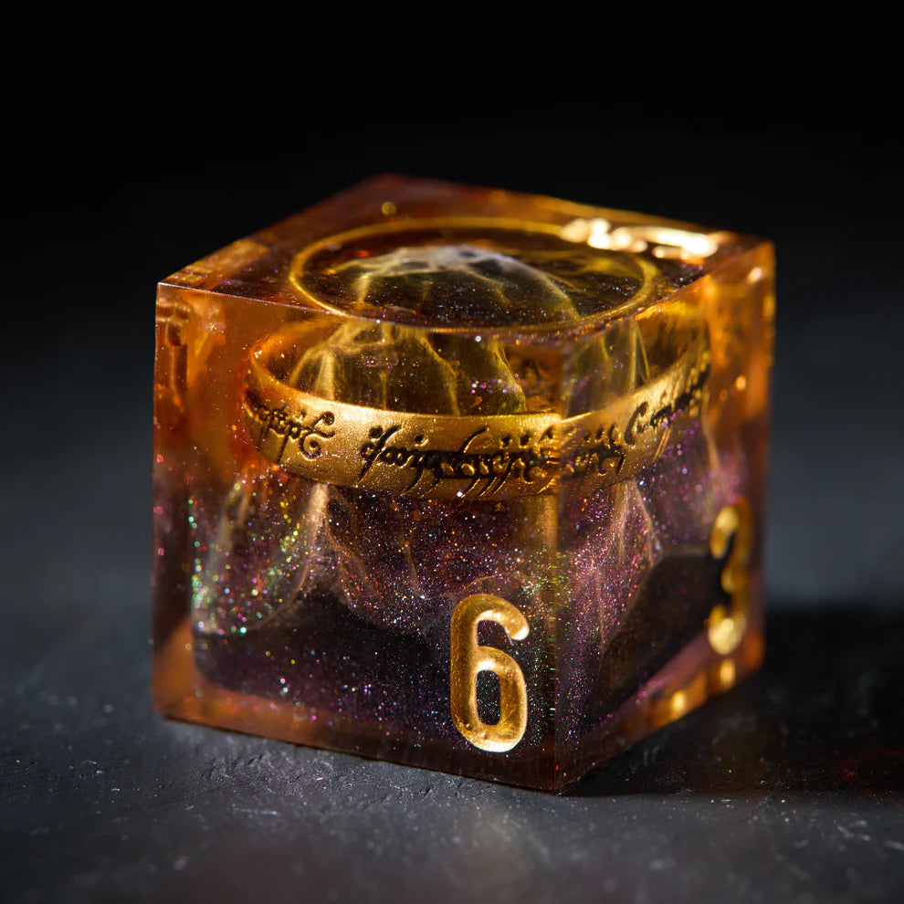 The One Ring and Mount Doom Resin Dice Dnd D&D