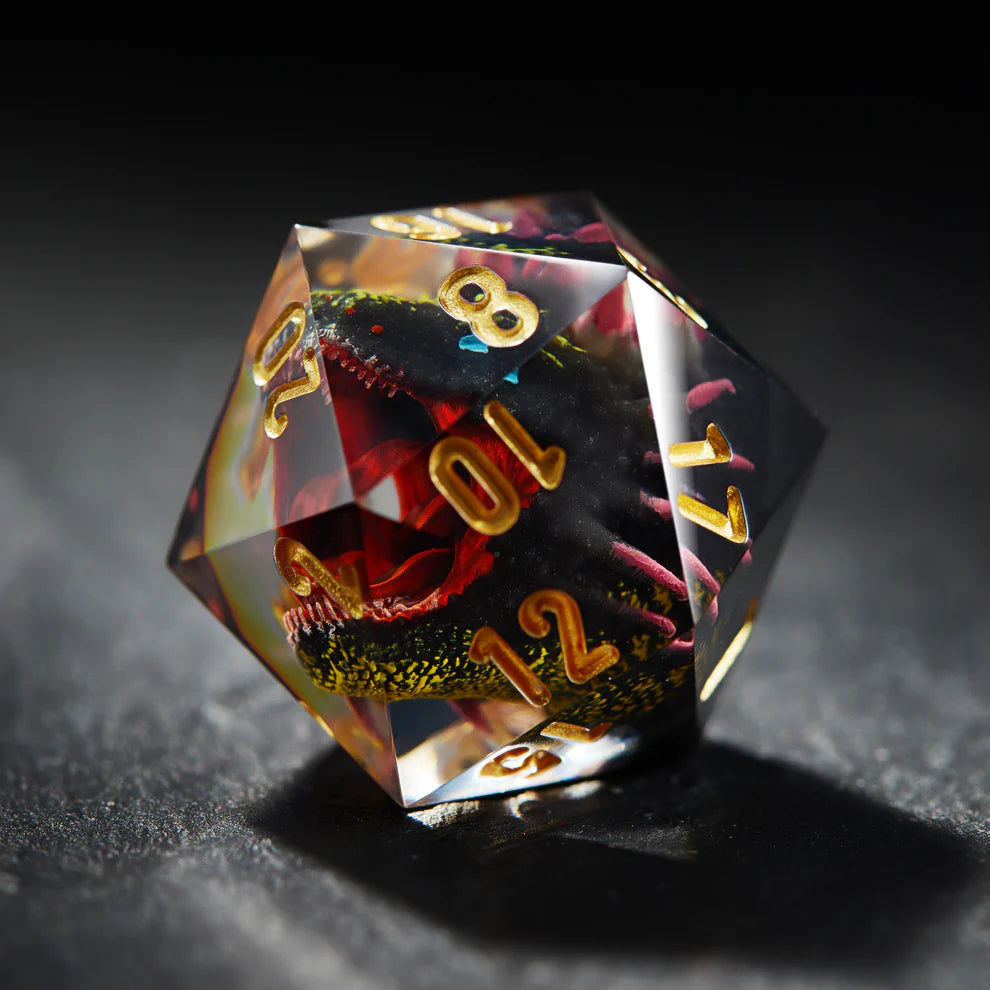 Evil Dragon Roars Resin Dice Dnd D&D