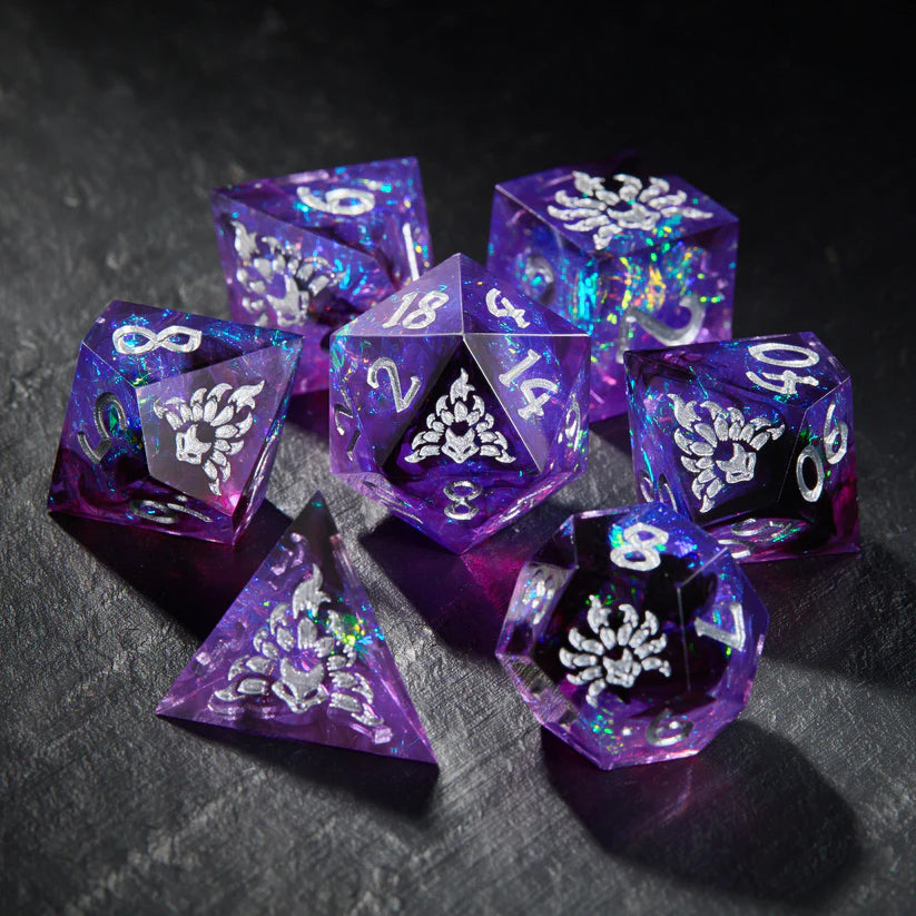 Pokémon Kitsune NIne Tails Purple Resin DnD D&D Dice